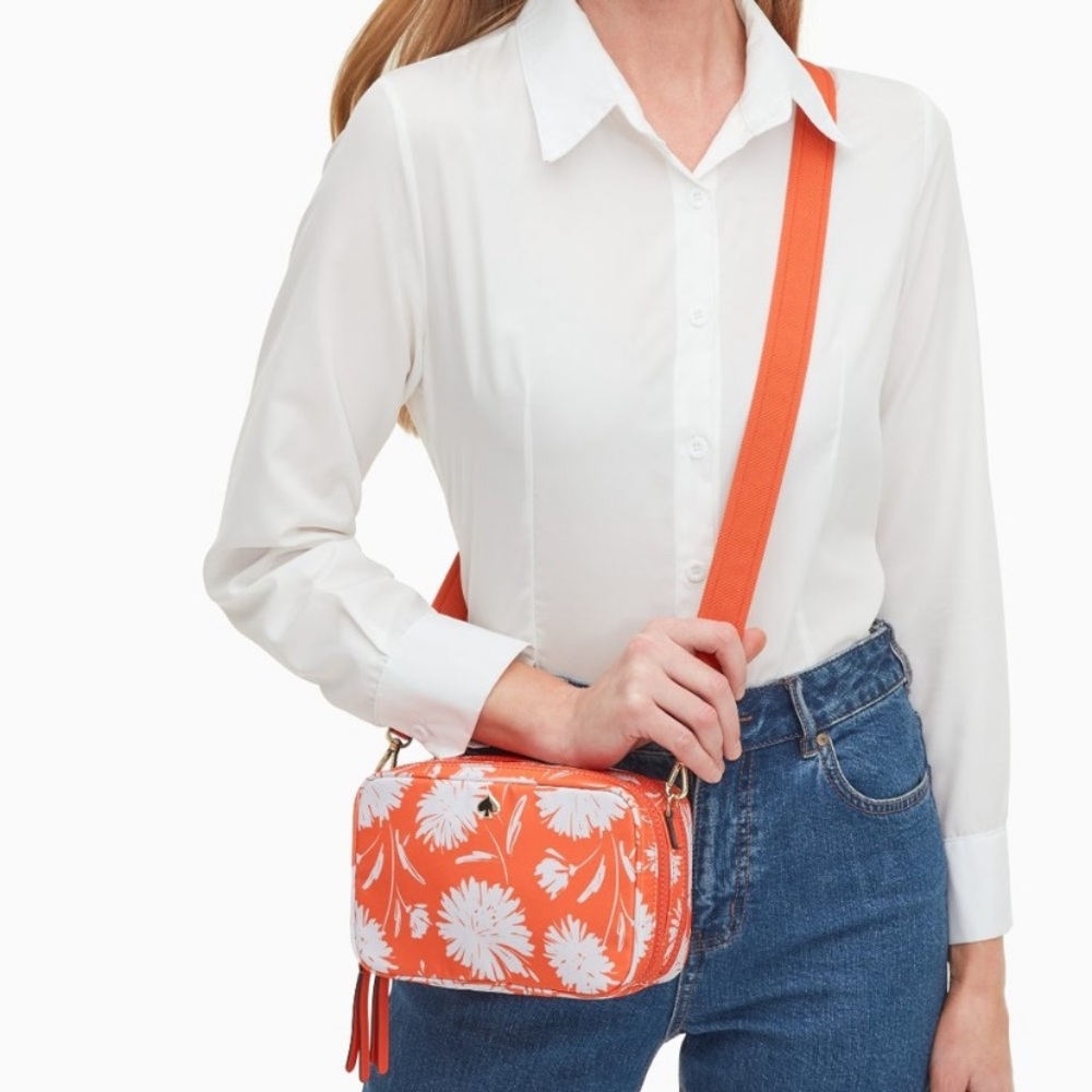 Kate Spade ORANGE Jae Blossom camera bag
